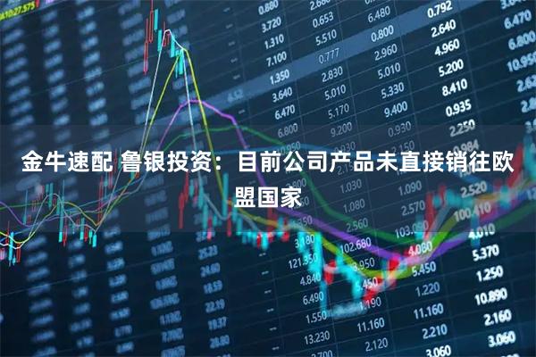 金牛速配 鲁银投资：目前公司产品未直接销往欧盟国家